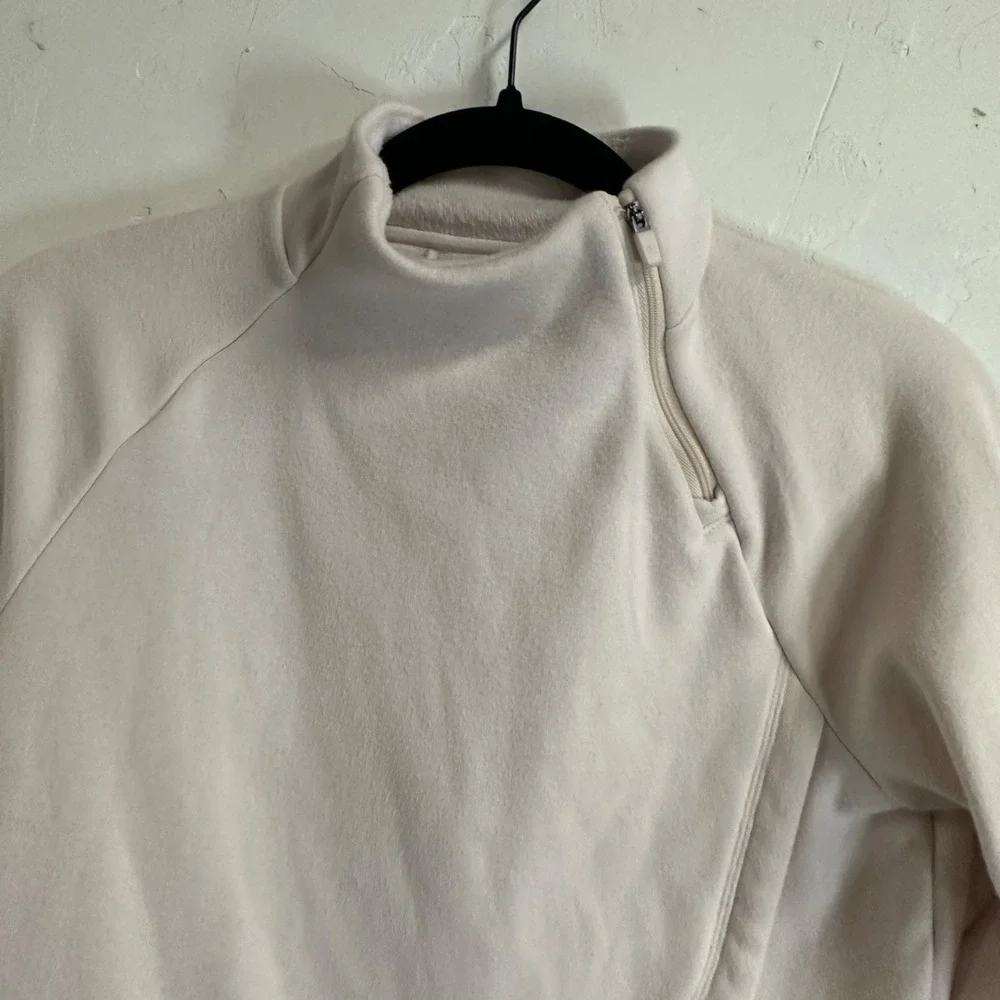 Athleta Girl Fleece Sweater Criss Cross Blush Pink Pullover Ultra Soft Girls 14